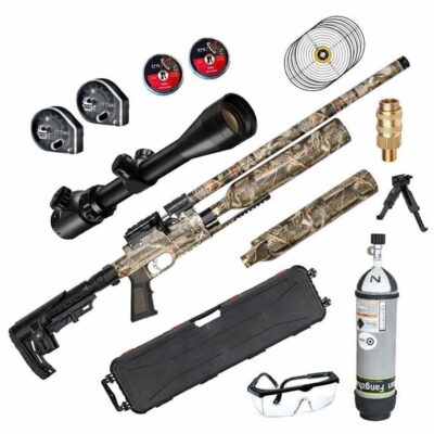 Kral PCP Puncher Jumbo Dazzle Kamuflaj Dürbün+Scuba Havalı Tüfek (Full Set)